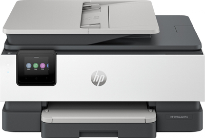 Printer multifunksion HP OfficeJet Pro 8122e, inkjet, me ngjyra, gri e bardhë