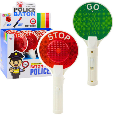 Lodër shenjë policore Stop Go për fëmijë, me drita, plastike