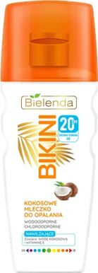 Qumësht për rrezitje Bielenda Bikini Kokos, SPF20, 200ml