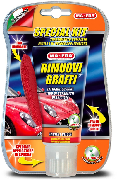 Set për heqjen e gërvishtjeve Mafra Scratch Remover Special Kit, për karroceri, me leckë mikrofibër