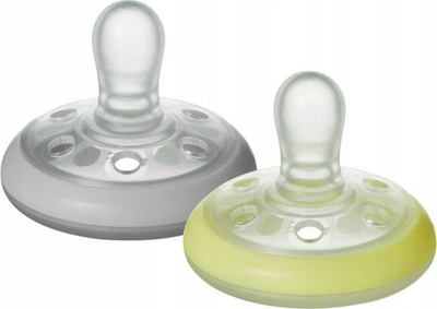 Qetësues për bebe Tommee Tippee Closer to Nature Breast-like, 0-6 muaj, 2 copë, jeshil