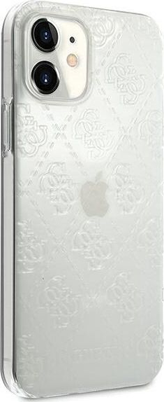 Futrollë telefoni Guess GUHCP12S3D4GTR, për iPhone 12 mini 5.4", transparente
