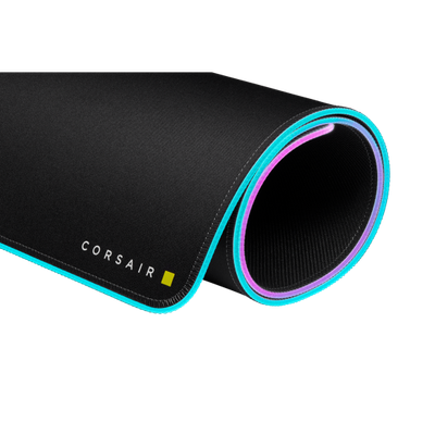 Mousepad gaming CORSAIR MM700 RGB Extended, 930x400mm, me ndriçim RGB, i zi