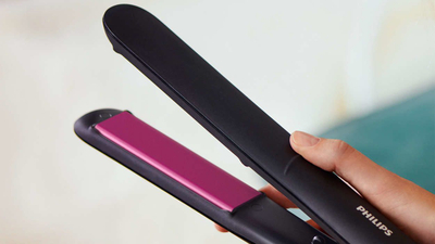 Strejtues flokësh Philips ThermoProtect BHS375/00, pllaka qeramike me keratinë, 220°C, rozë