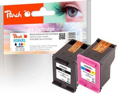 Kartutë boje Peach 304XL, set e zezë dhe CMY, kompatibile me HP