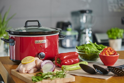 Tenxhere gatimi i ngadalshëm Crock-Pot 3.5L, 2 nivele temperature, e kuqe