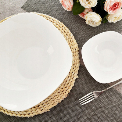 Pjatancë xhami Orion LUNA, 25 cm, 2 l, e bardhë