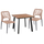 Set Tavolinë 80×80 cm + 2 karrige me litar,"HM11536.02"