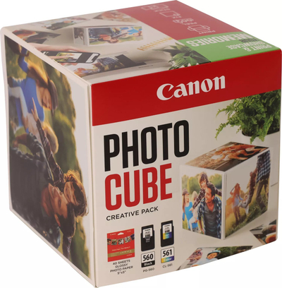 Set bojërash Canon 3713C014, 2 kartuça, letër fotografike 5x5", shumëngjyrësh