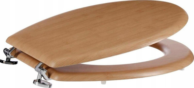 Ulese tualeti 5Five Bamboo Effect, mbyllje e butë, efekt dru bambuje, kafe