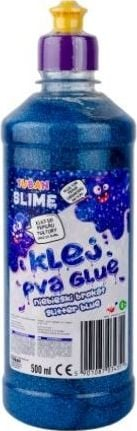 Ngjitës me shkëlqim TUBAN Blue Glitter, PVA, 500ml, blu