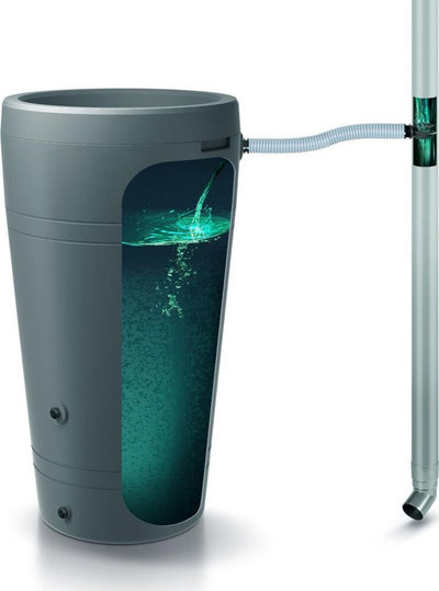 Set me aksesorë për fuçi uji shiu Waterform ICANSET 3, 5 copë, plastik, i zi