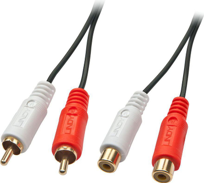 Kabllo RCA Lindy 2xRCA - 2xRCA, 2m, e zezë