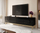 Komodë TV Cama Meble Abeto, 200x42x60 cm, MDF me shkëlqim, e zezë