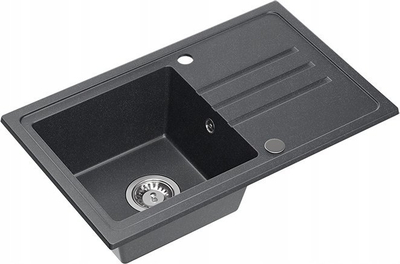 Lavaman kuzhine Quadron BEN 111 me rubinet Kate, granit, 70x44cm, i zi