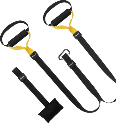 Shirit stërvitjeje Rebel Active TRX P3-1, rezistencë e rregullueshme, i zi