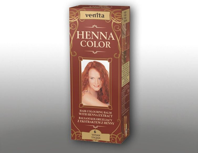 Balsam ngjyrues për flokë Venita Henna Tube 006 Titian, 75ml, ngjyrë titian