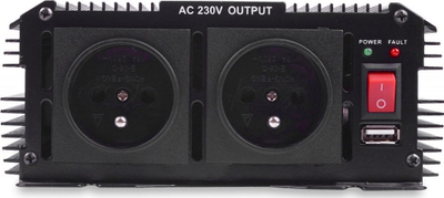 Inverter voltazhi Volt IPS-2600N, 24V në 230V, 1300W, me USB, ngjyrë e zezë