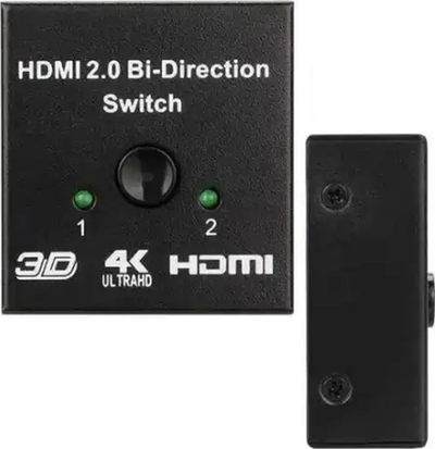 Ndarës HDMI 4K, 2.0, 1 me 2, i zi