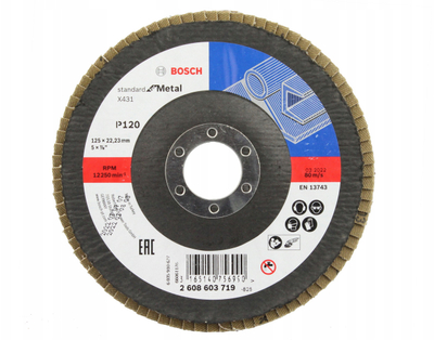 Disk gërryes Bosch X431 2608603719, 125mm, për çelik, 1 copë