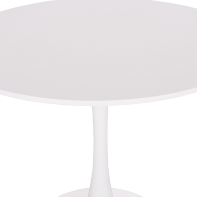 Tavolinë rrumbullake Brolin HM18141.01, MDF, Ø90x73cm, e bardhë