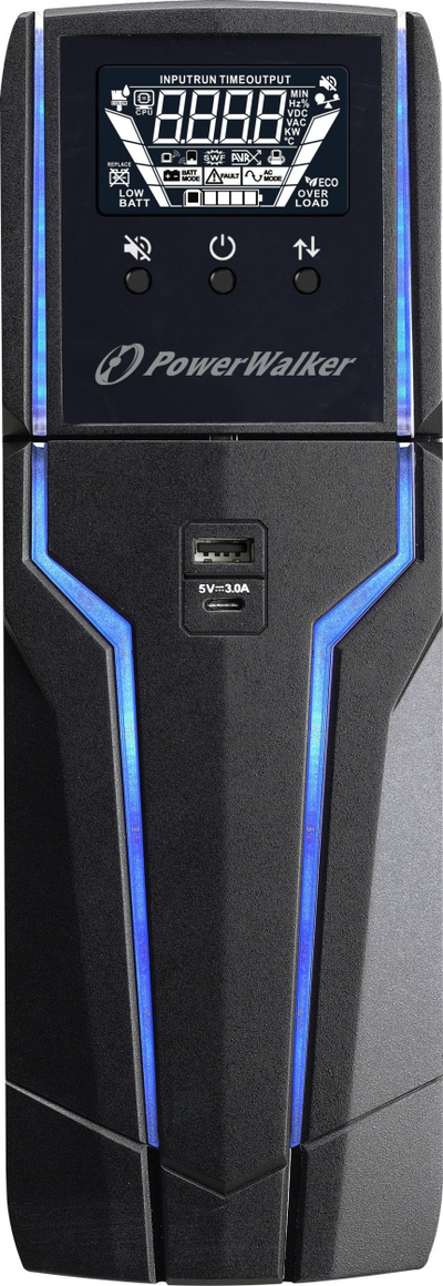 UPS PowerWalker Vi 1500 GXb, 1500VA, me ekran LCD, ngjyrë e zezë