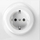 Prizë murale FIBARO Walli N FGWSONF-011, njëfishe, me tokë mbrojtëse, e bardhë