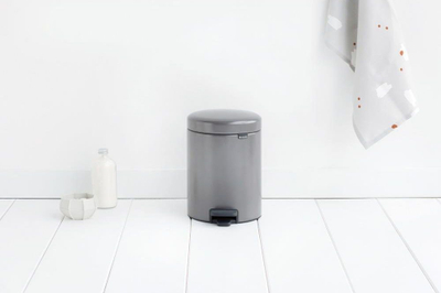 Kosh me pedale Brabantia NewIcon, 5L, çelik, platin i zi