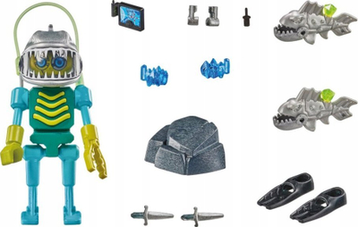 Set lodër Playmobil 71585 Special Plus Scuba Robot, figurë zhytësi, mbi 4 vjeç, shumëngjyrësh