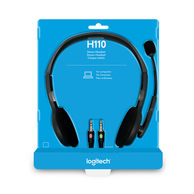 Logitech H110 Стерео На-Ушни Слушалки, Grey