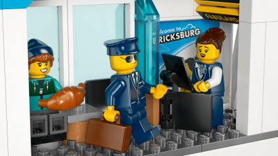 Set lodrash LEGO City Airport with Airplane 60502, aeroplan dhe aeroport, shumëpjesësh, shumëngjyrësh