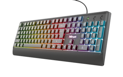 Tastierë gaming Trust Ziva Rainbow, RGB, e zezë