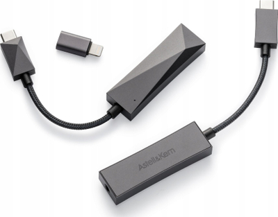 Засилувач за слушалки Astell&amp;Kern HC3, пренослив DAC USB C, Hi Res аудио, сиво металик
