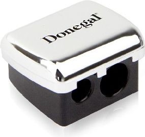 Острилка за козметика Donegal Forever Beauty 4113, 3,4 x 3,2 см, црна/сребрена боја