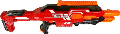 Pushkë lodër Leantoys Blaze Storm, me fishekë shkumë, karikator me kapacitet të madh, e kuqe portokalli