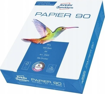 Letër printeri Avery Premium 2563, A4 210 x 297 mm, 90 g/m2, 500 fletë, e bardhë