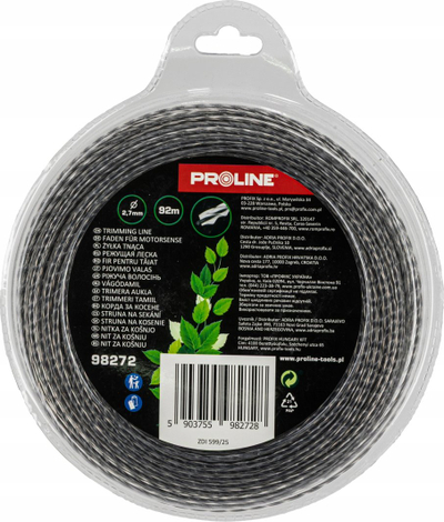 Fije kositëse Proline Lahti Pro, 2.7mm, 92m, e zezë