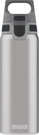 Shishe uji Sigg Shield ONE, çelik inox, e përshtatshme për pije të gazuara, ngjyrë alumini