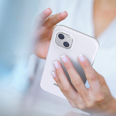 Mbështjellës telefoni Choetech për iPhone 13 mini, PC+TPU, i fortë ndaj goditjeve, i bardhë