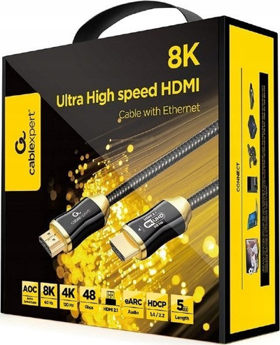 Kabllo HDMI Gembird CCBP HDMI8K AOC 5m, 8K UHD, HDMI 2.1, e zezë