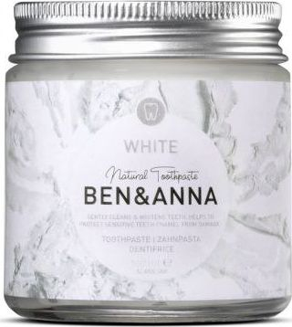 Pastë dhëmbësh Ben &amp; Anna White, natyrale zbardhuese, 100 ml, e bardhë