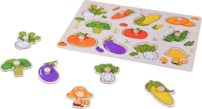 Puzzle druri edukativ ZaXa ZA5258, 11 pjesë, perime shumëngjyrëshe