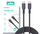 Kabllo Aukey, USB C / USB C, 1.8 m, e zezë