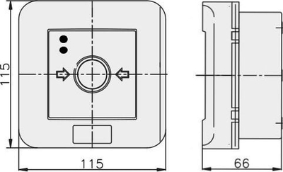 Buton sigurie kundër zjarrit Elektromet PPWP-4s A/4, 4 rrugë rryme 12A, 230V AC, i kuq