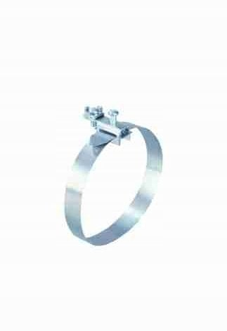 Kapëse tokëzimi Soilband 407mm, çelik inox, për gypa bakri çeliku, argjendtë