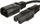 Kabllo rryme MicroConnect Jumper C14 në C15, 1m, 10A, e zezë