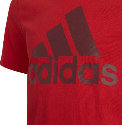 Bluzë sportive Adidas B BL T Jr HE9280, pambuk, për fëmijë 140 cm, e kuqe