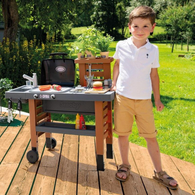 Kuzhinë e jashtme Smoby me grill dhe 43 aksesorë