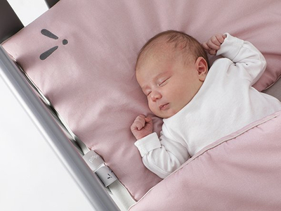 Set shtrati për fëmijë SleepSweet, pambuk sateni, mbushje hipoalergjike, rozë dhe rërë