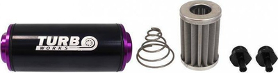 Filtër karburanti Turboworks Fuel Filter 8.6mm, alumini, i zi